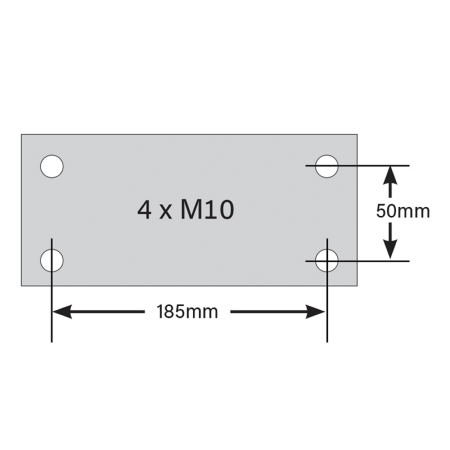 Trailparts Coupling - Lever type steel - 2 in 1 - zinc plated - bolt on_2