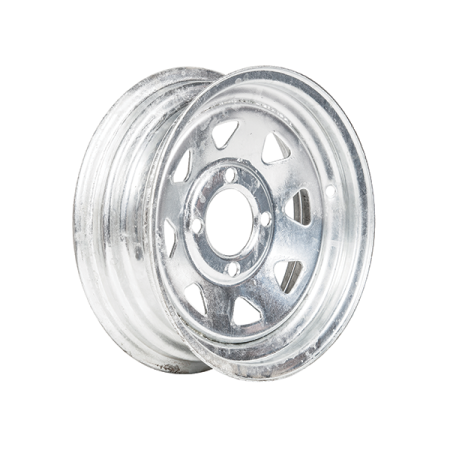 Treadway Trailer Wheel Rim Only - 12\" x 4\" Galvanised Spoke - 4 x 4\" PCD_1