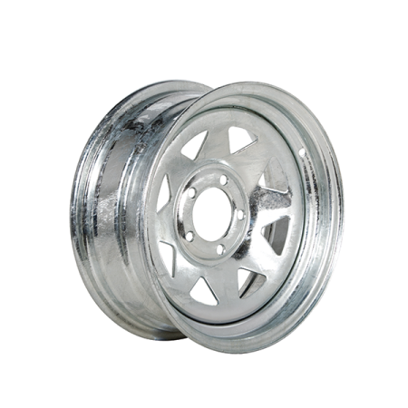Treadway Trailer Wheel Rim Only - 14\" x 6\" Galvanised Spoke - 5 x 4.5\" PCD