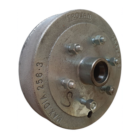 Trojan Electric Brake Drum - 10\" - 1750kg - Drum Only - 6x5.5\" PCD_1
