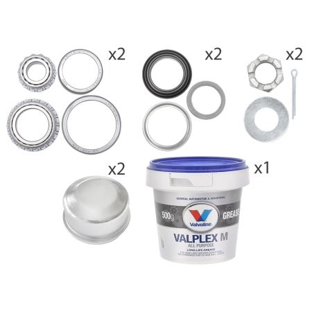 Trojan 1500kg Axle Refurb Kit + Grease_2