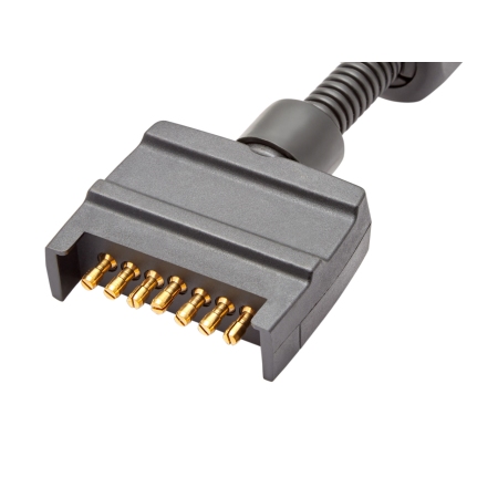 Trojan 7 Pin Flat Male to 7 Pin Round Female Trailer Connector Adapter_2