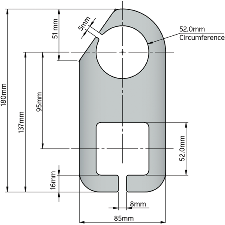 Trojan Axle Drop Plate - 90mm Drop - Suits 50mm RHS - 50mm Dia Axle_2