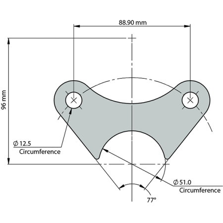 Trojan Disc Brake - Mk3 Hydraulic Caliper - Caliper Mounting Plates - Weld-on_3