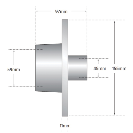 Trojan Hub Only - Standard 155mm Hub - 5 Stud - 4.5\" PCD - 0.5\"_3