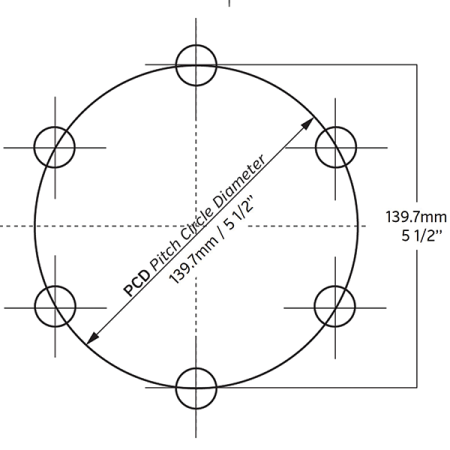 Trojan Hub Only - Standard 190mm Hub - 6 Stud - 5.5\" PCD_4