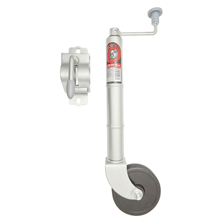350kg Jockey Wheel - 150mm Solid Rubber Wheel - Clamp Mount - Trojan_1