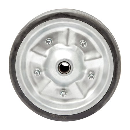 Trojan Jockey Wheel Only - 200mm Steel & solid rubber tyre_1