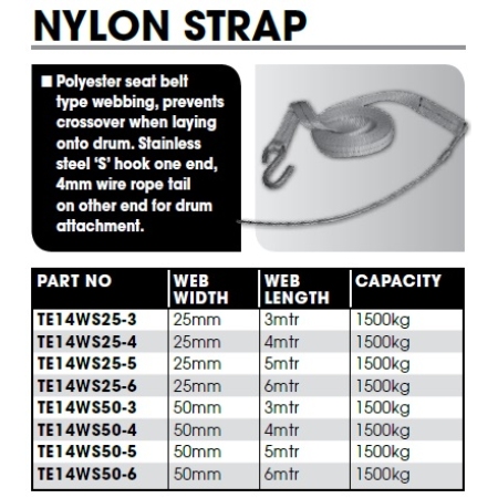 CM Winch - Web Strap & Hook