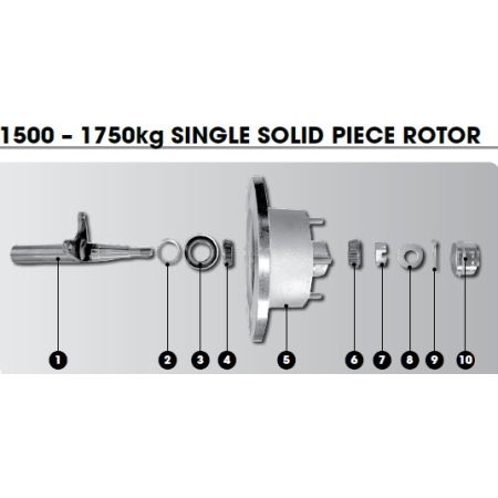 Trigg Hyd Disc Brake Parts - 1750kg - 1 Piece Solid Rotor_1