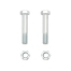 Bolt & nylock nut. 16mm