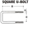 CM Axle U Bolt - Square Axle - 65mm