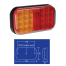 Narva Model 41 LED Tail Lamp - 9-33 volt - Red/Amber