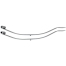 Slipper Spring Only - Taper Leaf - 50x750mm - Grey coating - Long