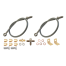 Stainless Steel Braided Brake Hose Kit - Disc Brake - Male/Banjo - Trojan