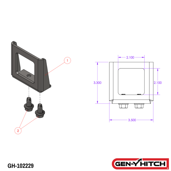 Gen-Y Hitch - 2\" (50mm) Anti-Rattle Hitch Tightener_6