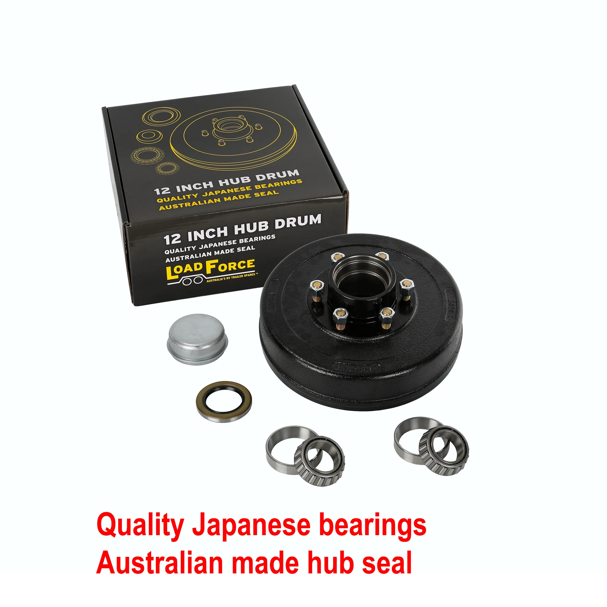 LoadForce Hub Drum 12x2\" 6 stud Parallel Bearing 25590/20 Japan Bearing_1